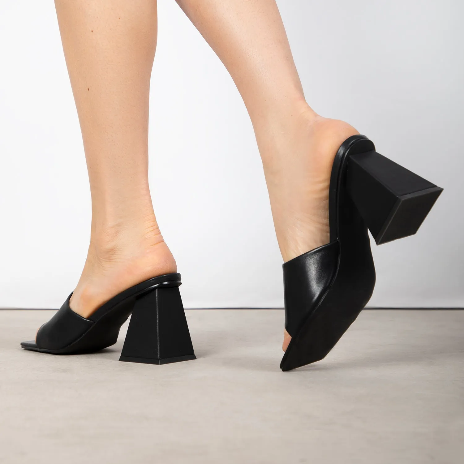 RAID Khloe Block Heeled Mule in Black