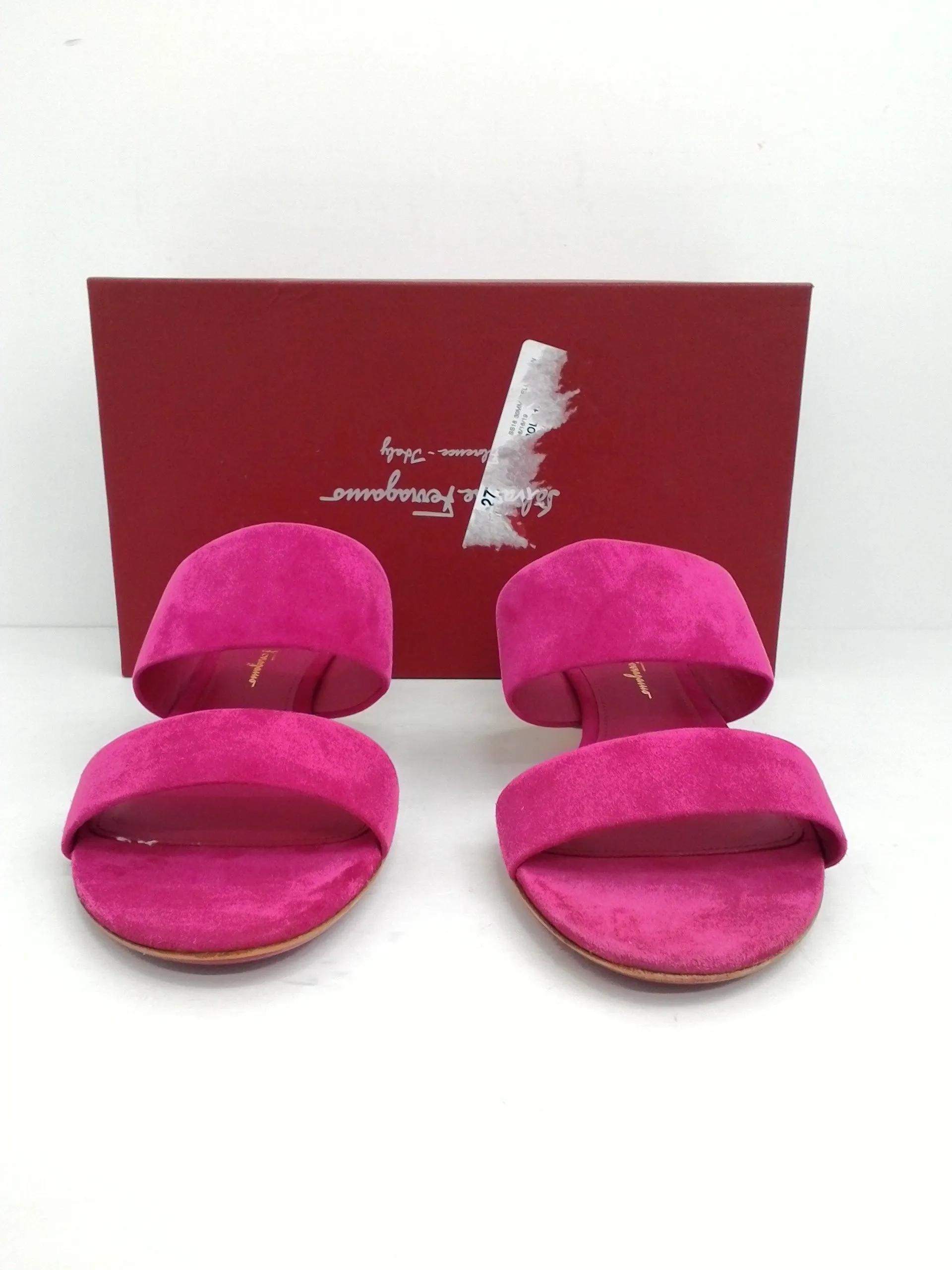 Salvatore Ferragamo Women's Belluno New Blush Patent Calf Size 9.5 B