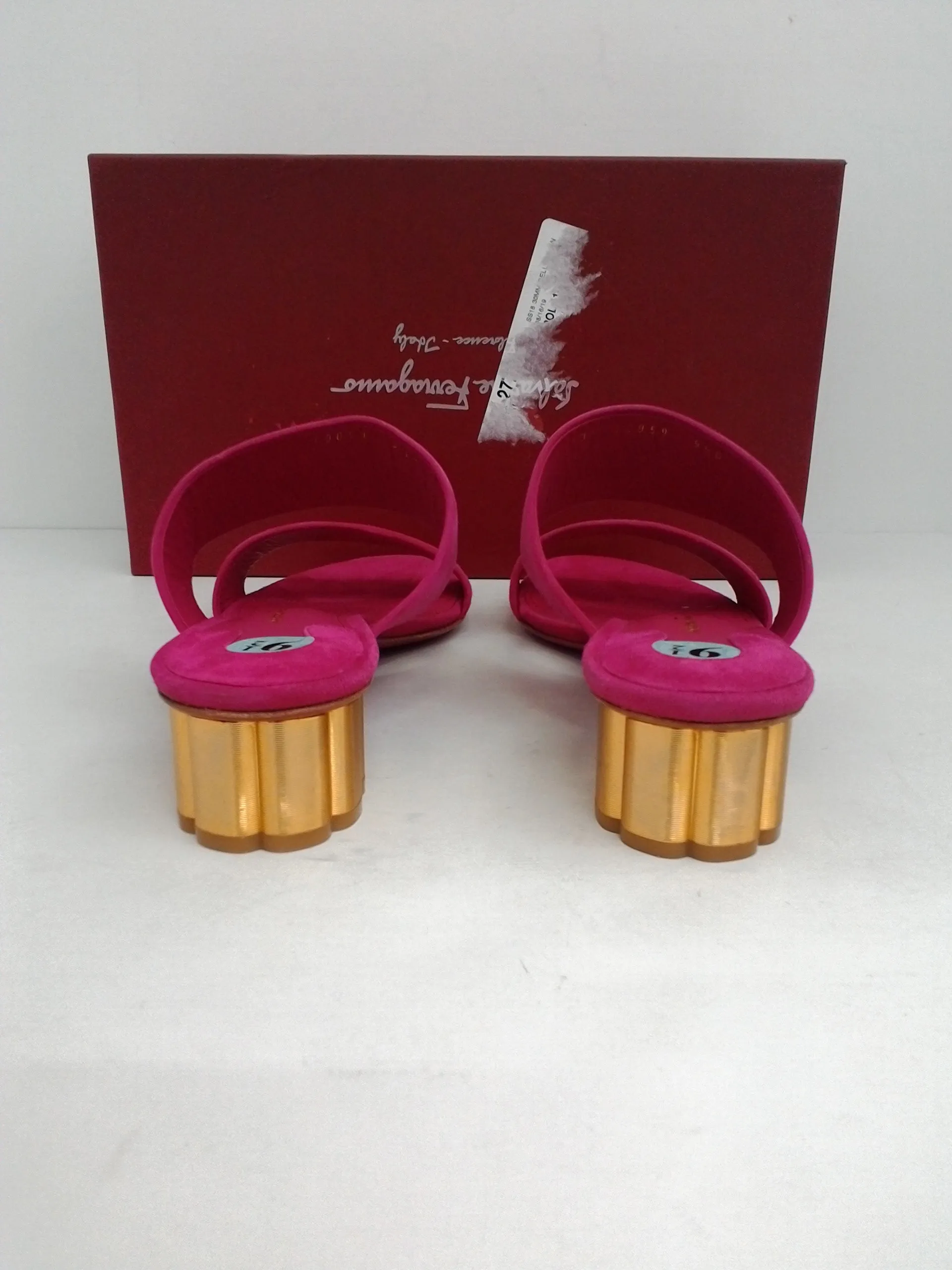 Salvatore Ferragamo Women's Belluno New Blush Patent Calf Size 9.5 B