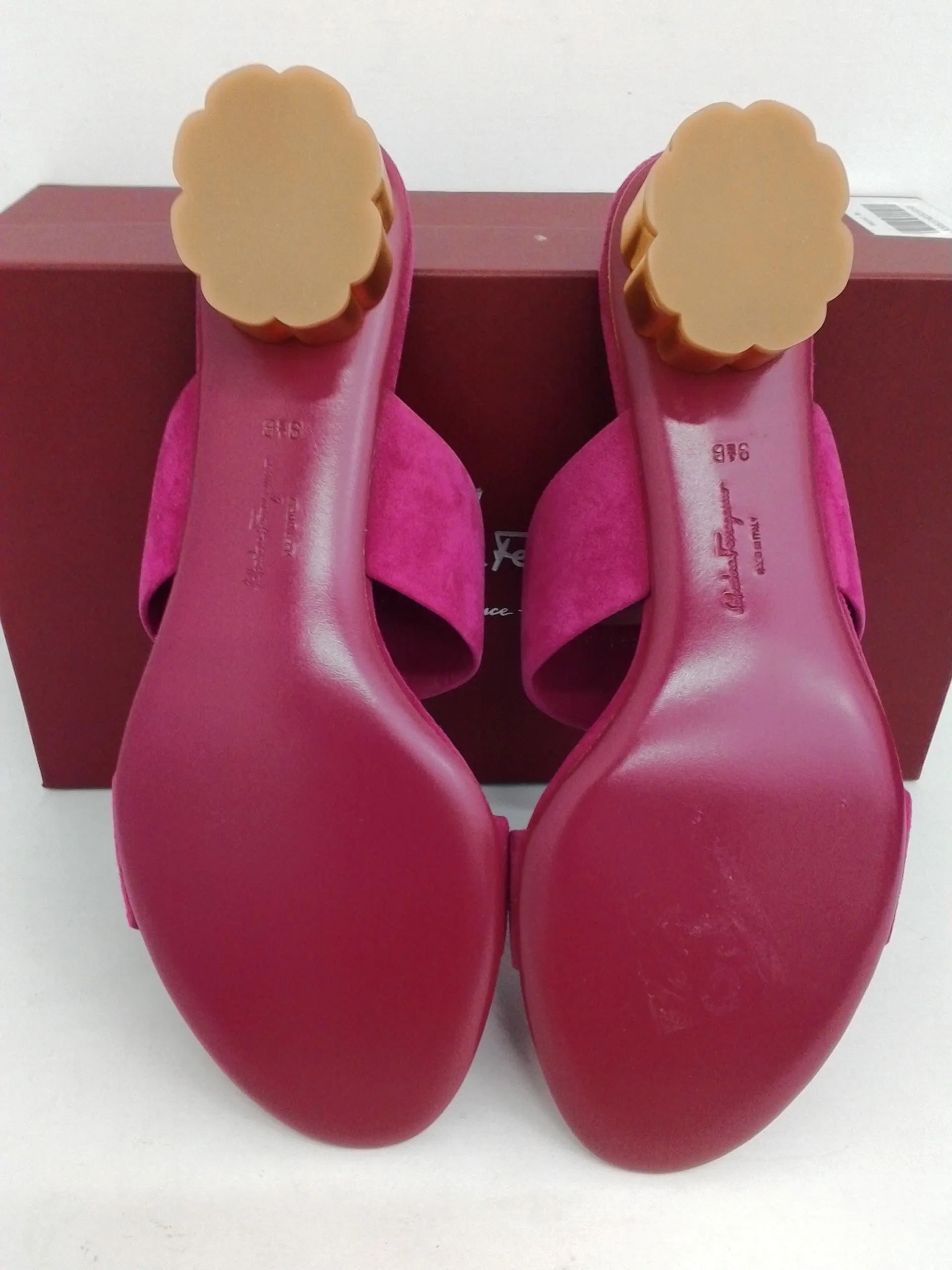 Salvatore Ferragamo Women's Belluno New Blush Patent Calf Size 9.5 B