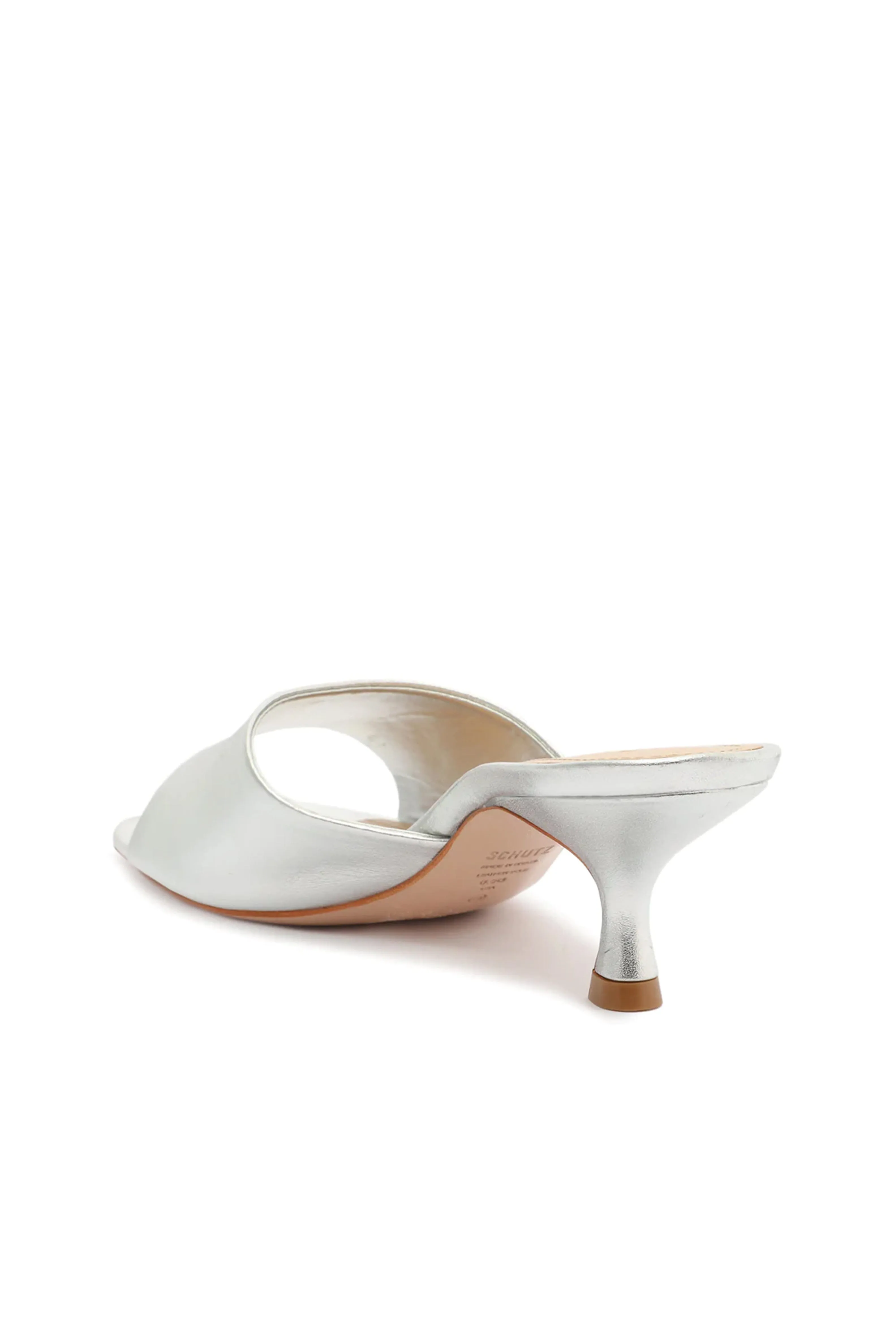 SCHUTZ | Dethalia Metallic Leather Sandal - Prata