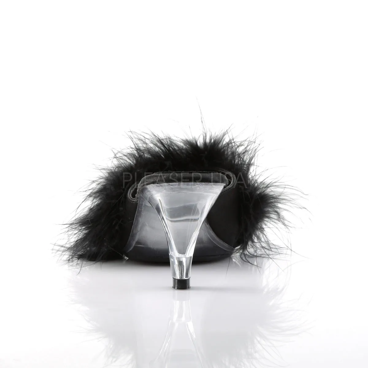 Sexy Marabou Black Slippers
