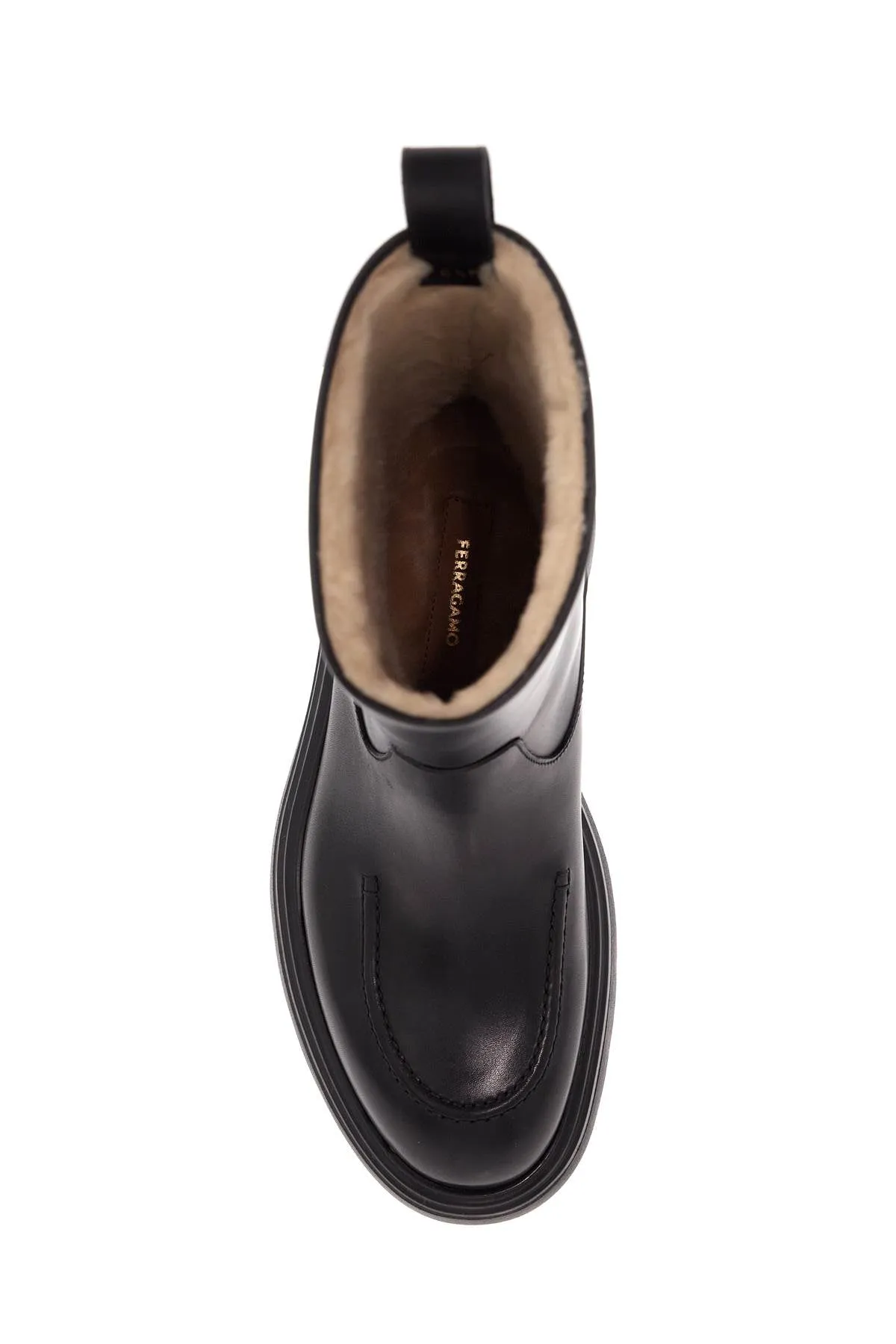 SHEARLING-LINED ANKLE BOOTS