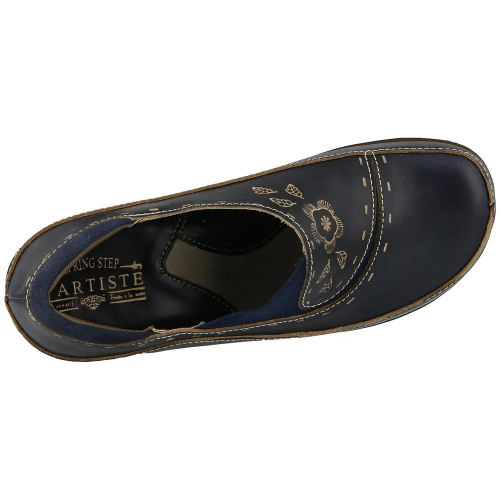 Spring Step Burbank Navy Leather (Women's)