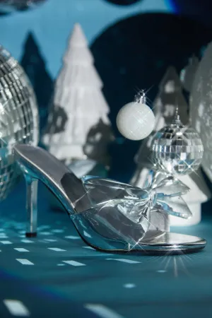 Talkin' Flirty Metallic Mule Heels - Silver