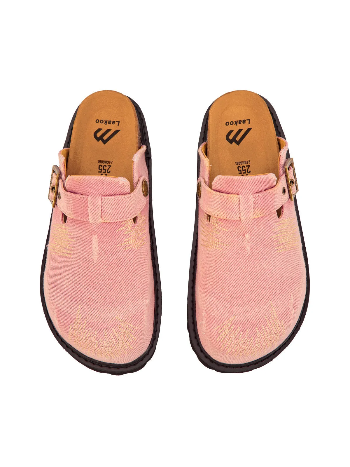 Thesupermade Vintage Denim Embroidered Birkenstocks - 2231