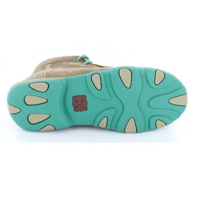 Twisted X Ladies Brown/turquoise Driving Mocs WDM0020