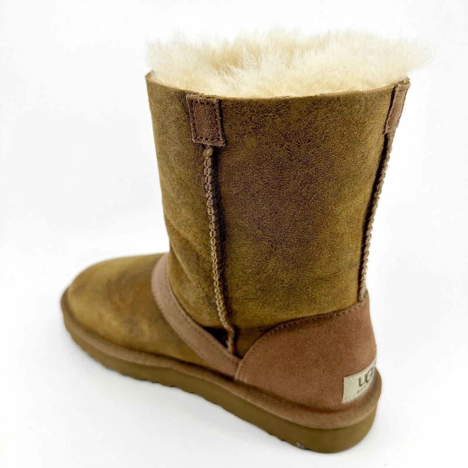 UGG Classic Short Dylan Womens Sheepskin Suede Winter Fur Boots
