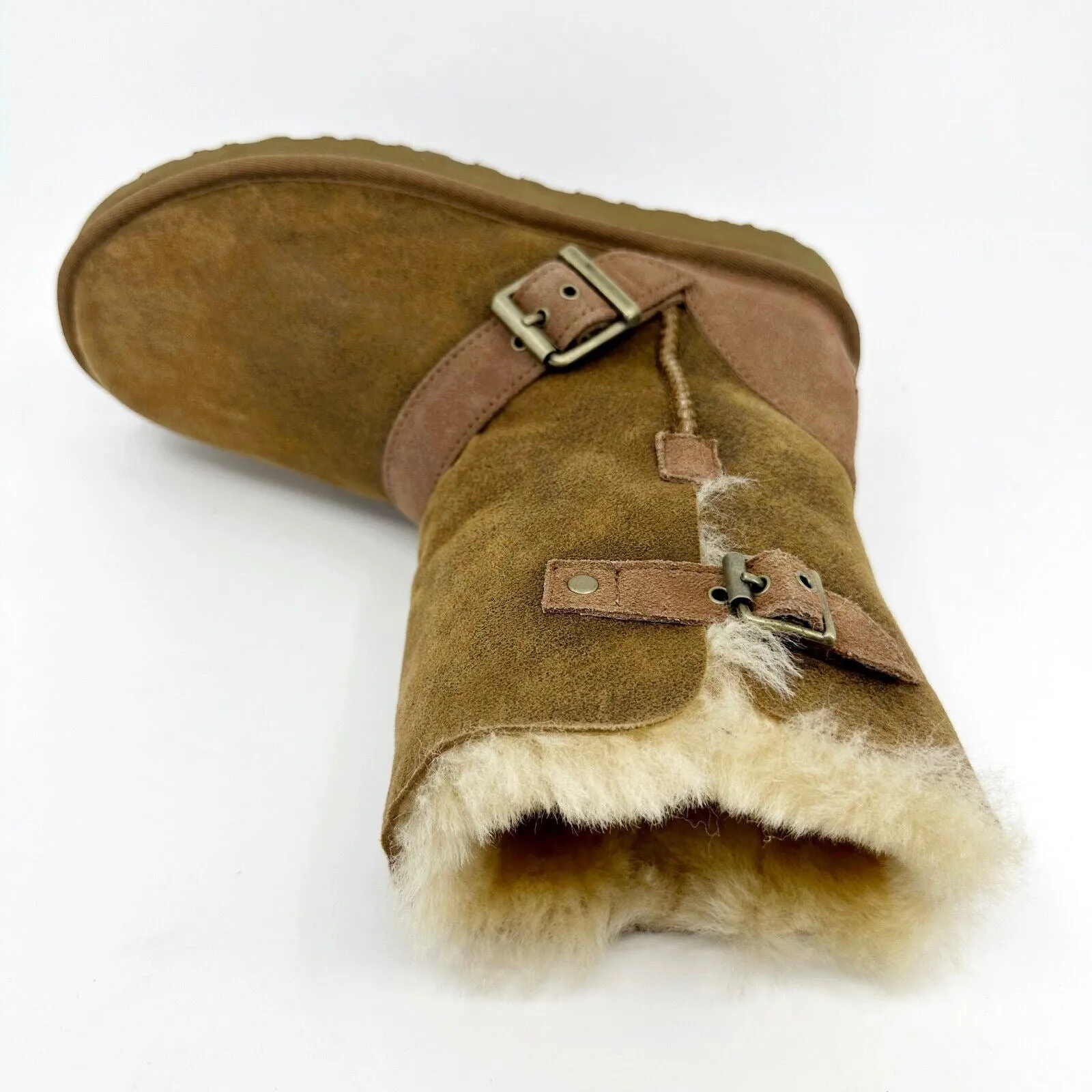 UGG Classic Short Dylan Womens Sheepskin Suede Winter Fur Boots