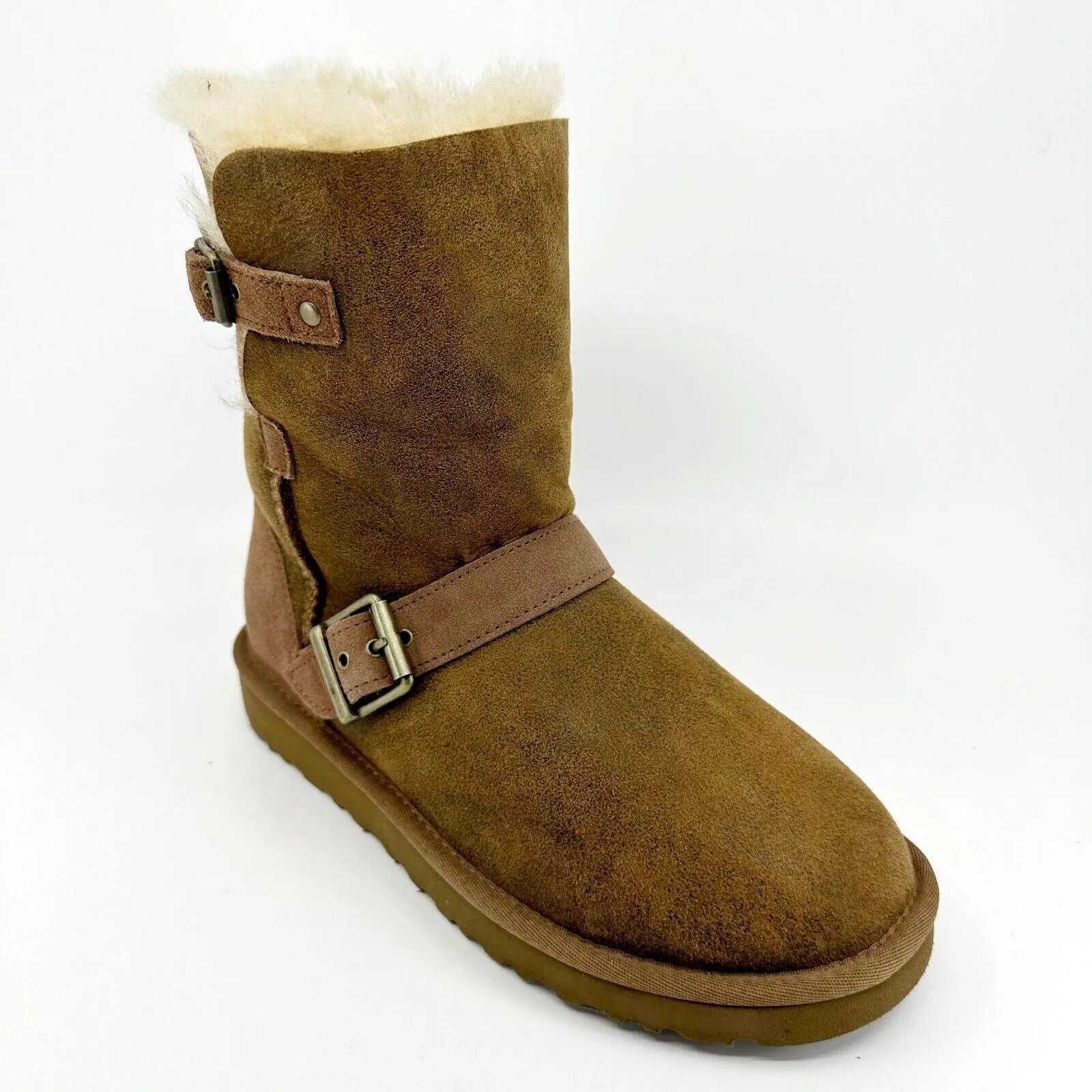 UGG Classic Short Dylan Womens Sheepskin Suede Winter Fur Boots