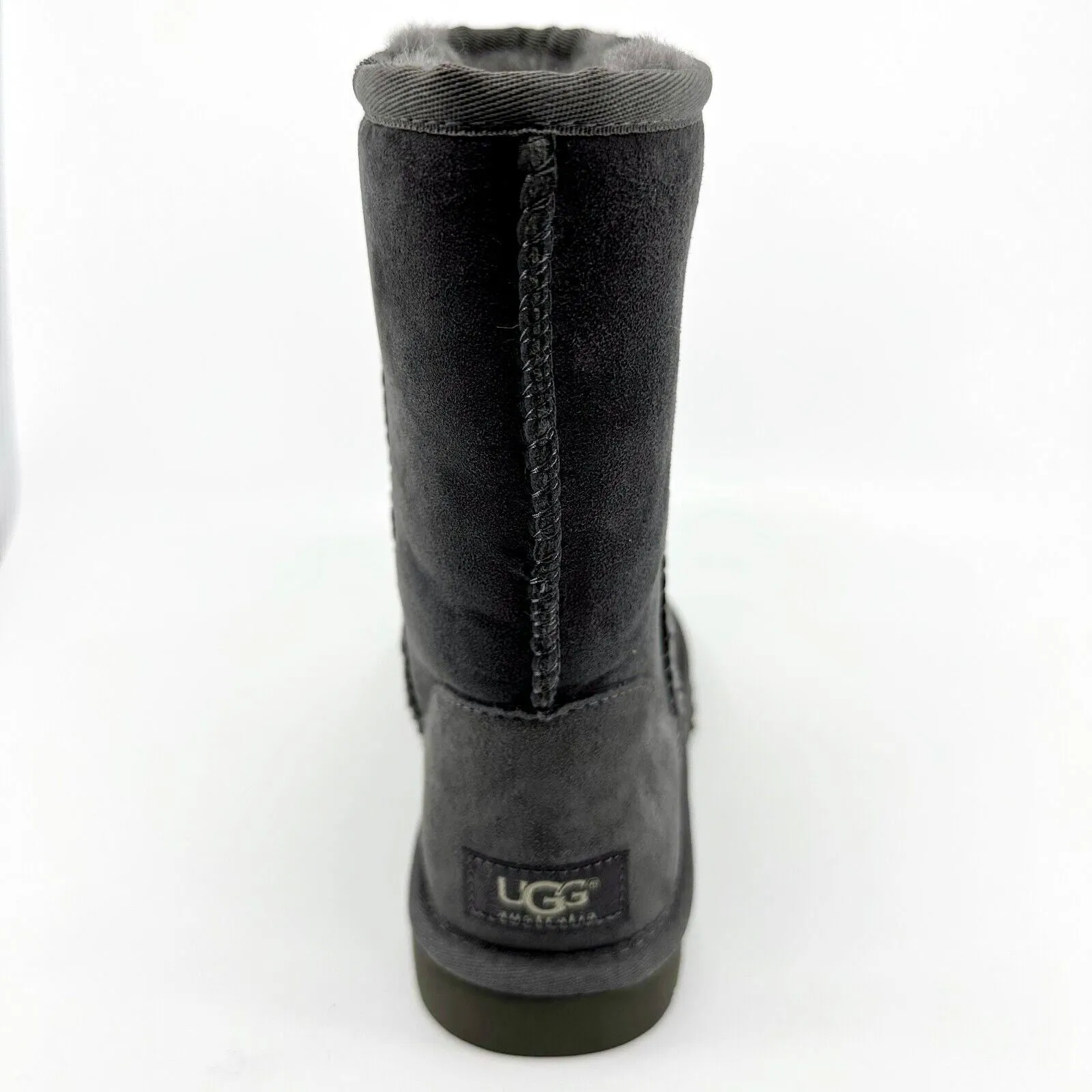 UGG Classic Short Grey Womens Size 6 Sheepskin Suede Boots