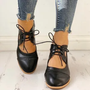 Women's Lace Up Vintage Oxfords Shoes