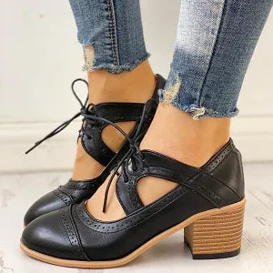 Women's Lace Up Vintage Oxfords Shoes