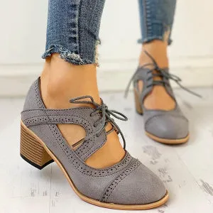 Women's Lace Up Vintage Oxfords Shoes