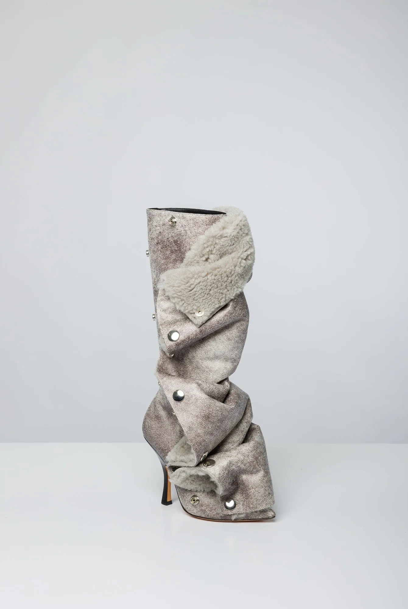 Y/Project Snap Boots in Light Grey