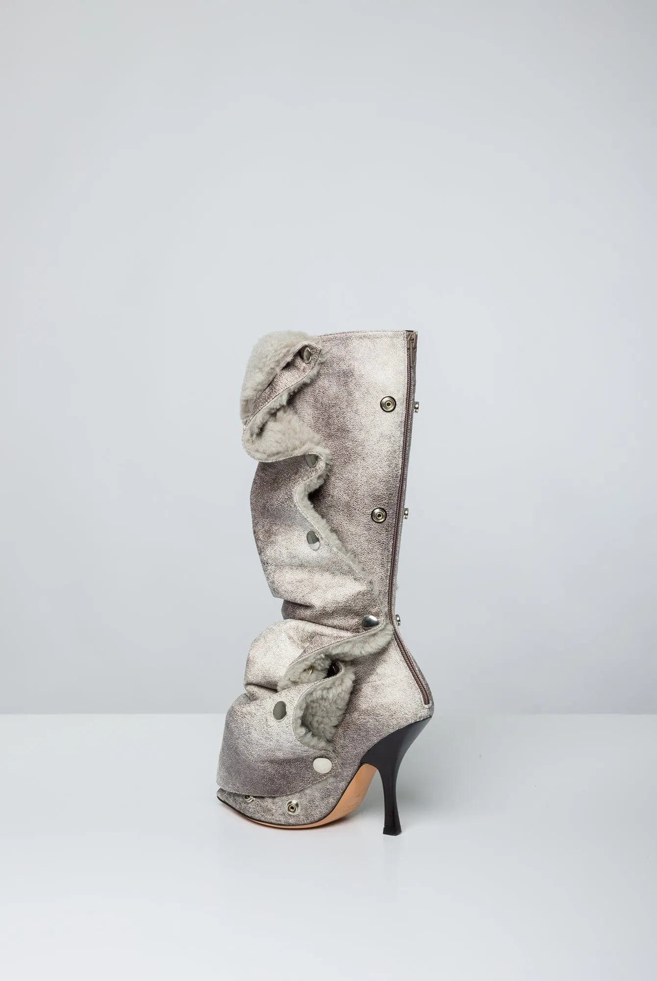 Y/Project Snap Boots in Light Grey