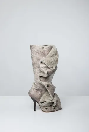 Y/Project Snap Boots in Light Grey